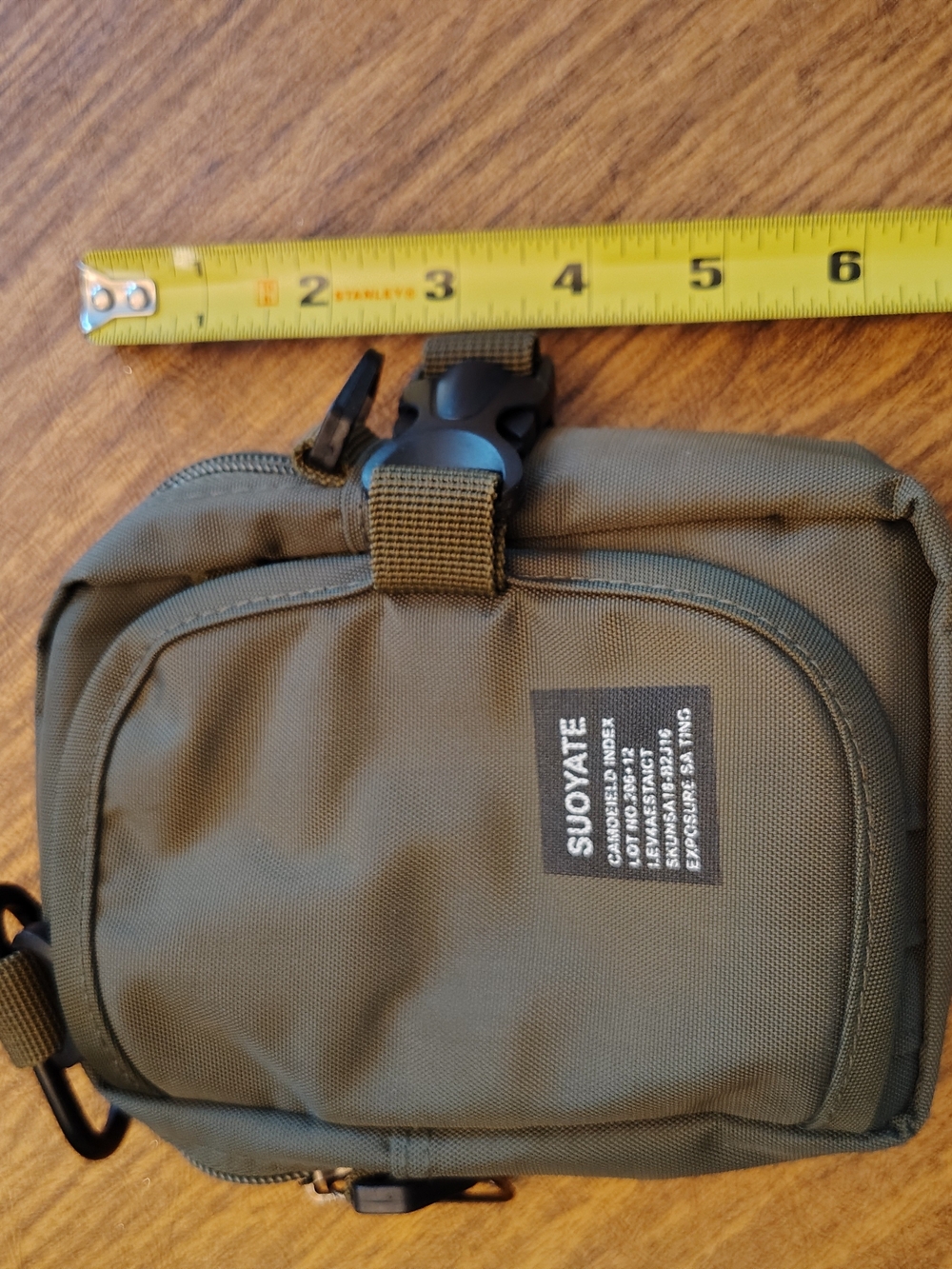 Olive Green Compact Crossbody Bag for Men